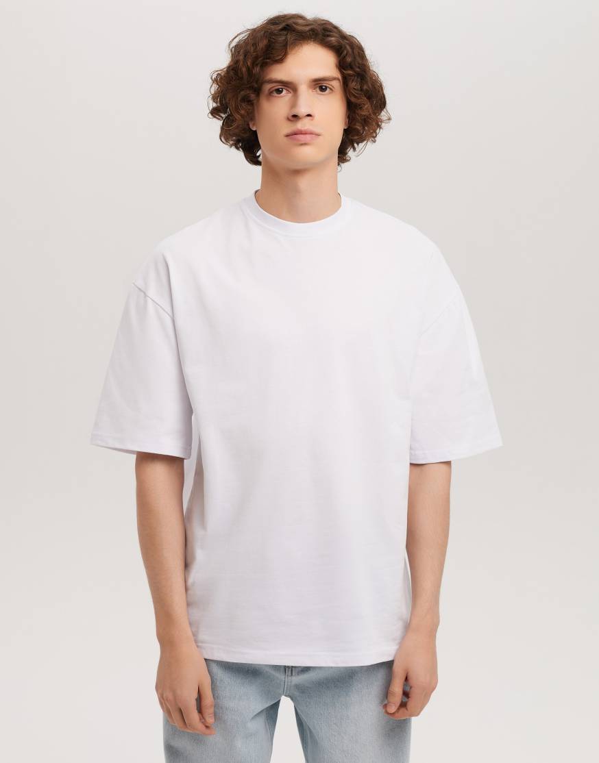 Белая футболка мужская Oversize оптом