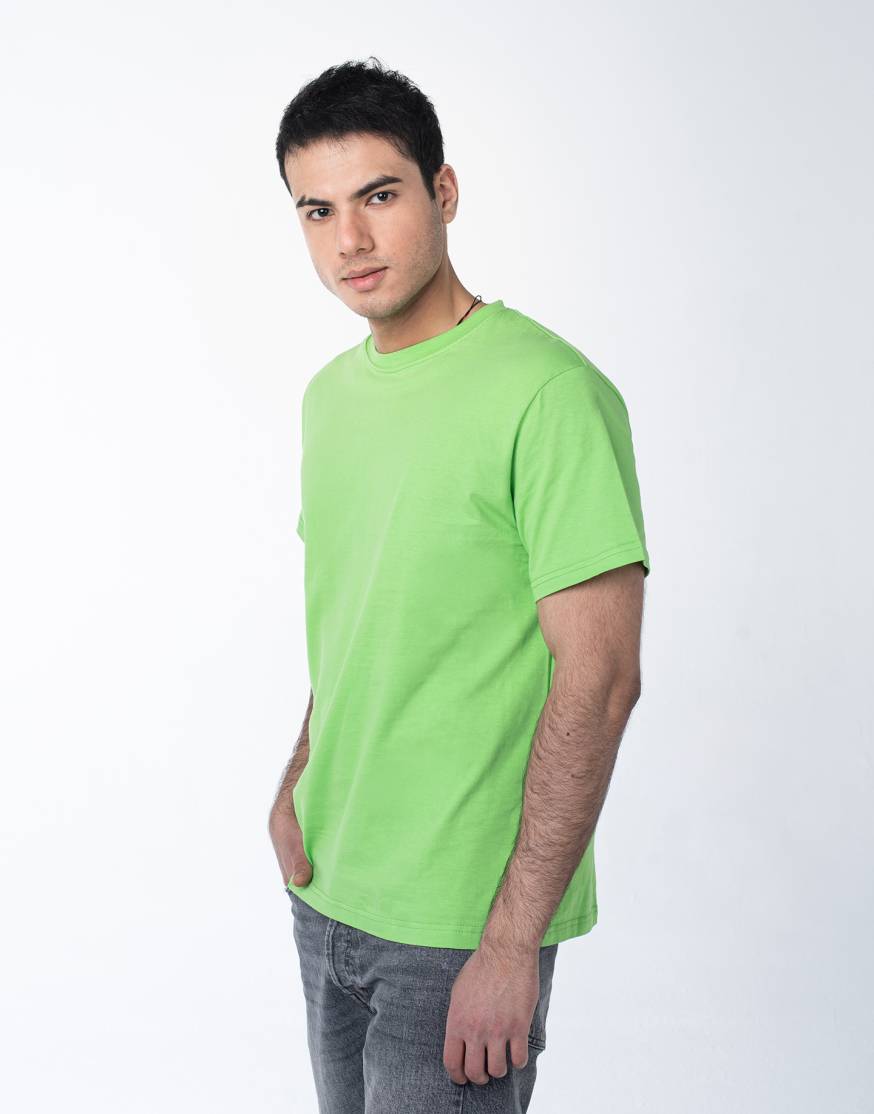 Салатовая мужская футболка оптом