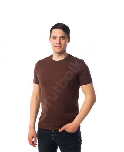 Мужская футболка шоколадного цвета