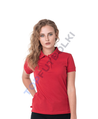 Красная рубашка ПОЛО женская оптом - Красная рубашка ПОЛО женская оптом